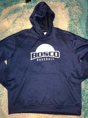 Adidas Climawarm Baseball Pullover Hoodie Navy Blue Long Sleeve Men's 2XL